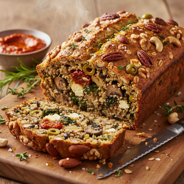 Savory Crunchy Nut Loaf Delight recipe