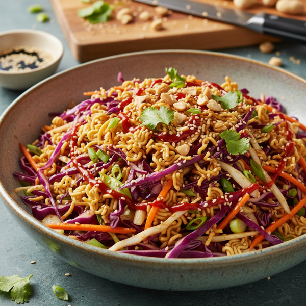 Savory Crunchy Ramen Slaw recipe