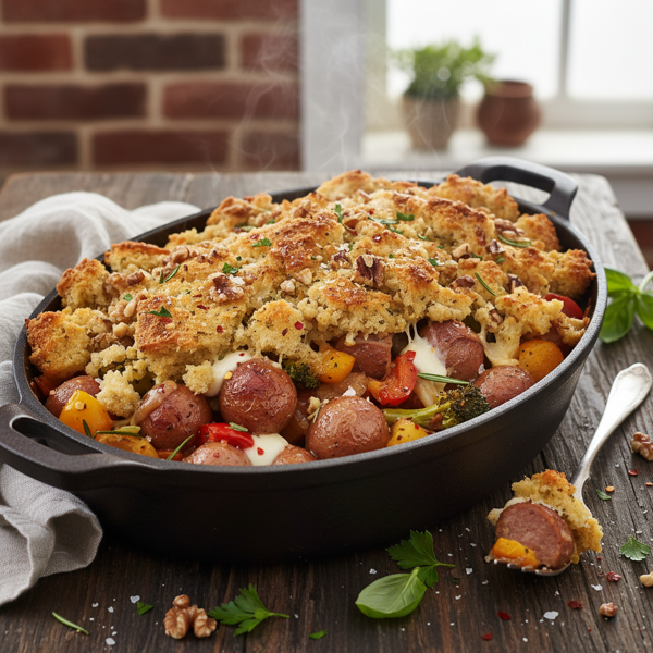 Savory Crunchy Sausage Bake