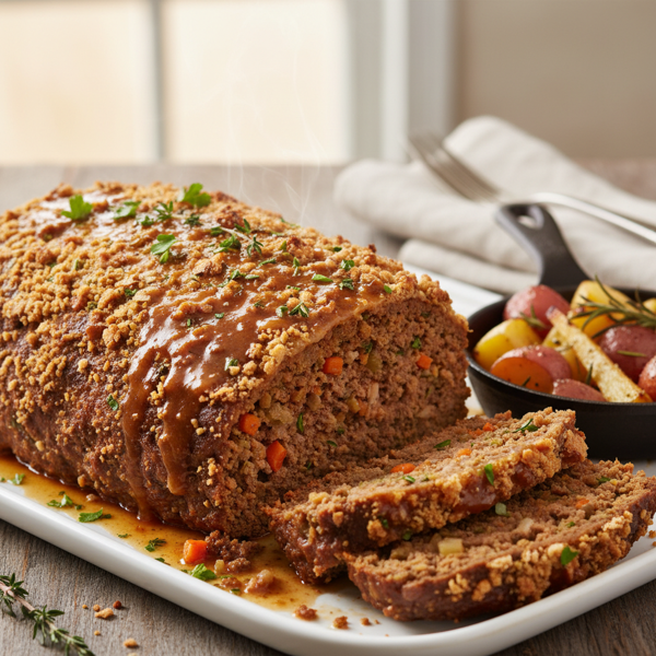 Savory Crushed Saltine Meatloaf Delight