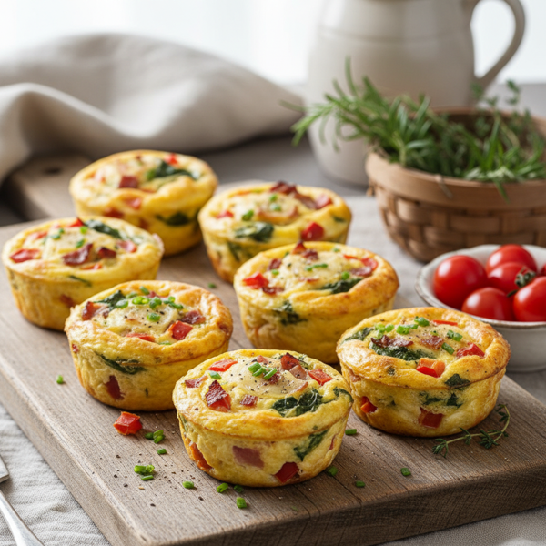 Savory Crustless Mini Quiches recipe