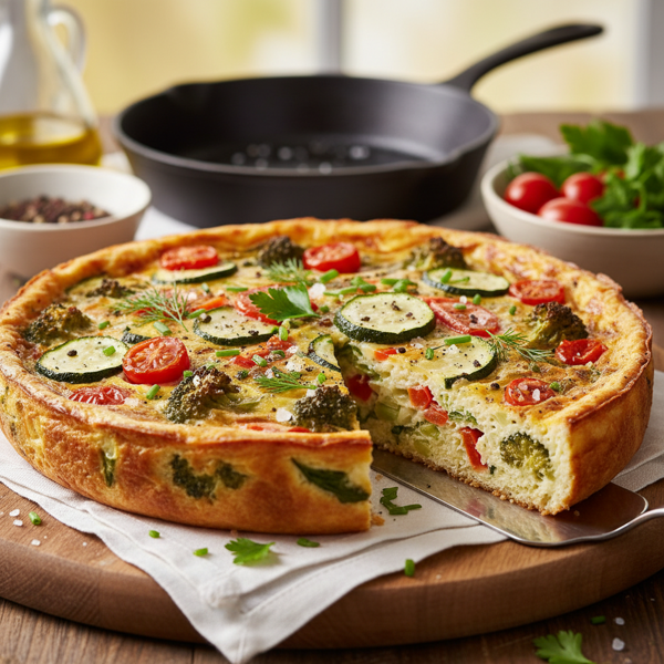 Savory Crustless Vegetable Quiche recipe