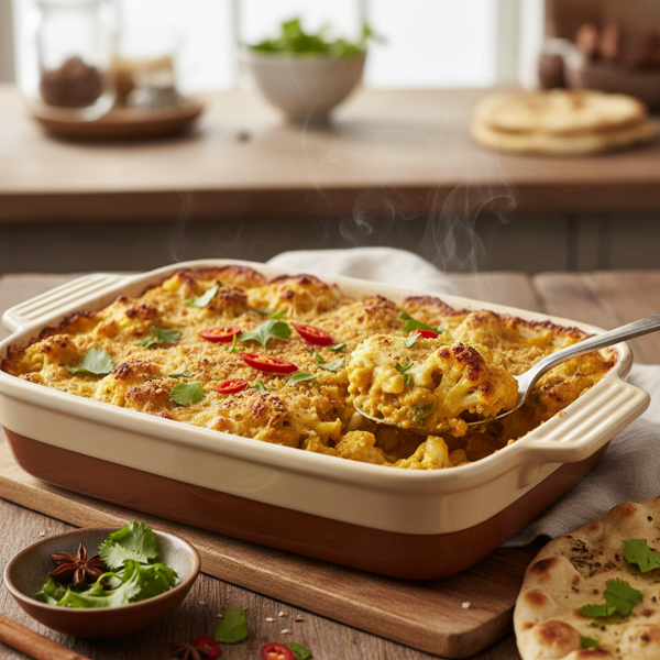 Savory Curried Cauliflower Casserole recipe