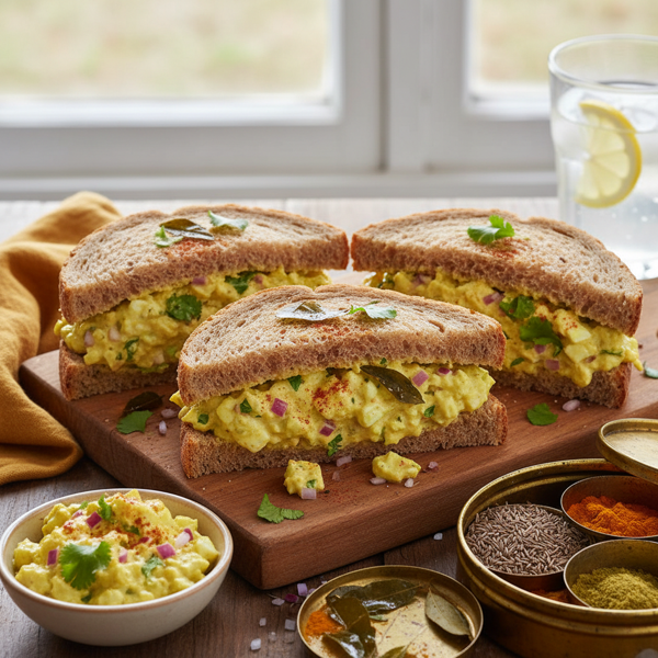 Savory Curried Egg Salad Sandwiches recipe