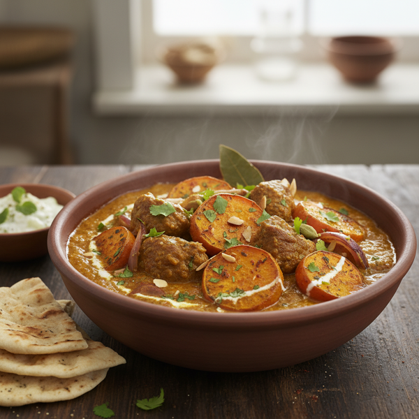 Savory Curried Lamb and Sweet Potato Delight recipe