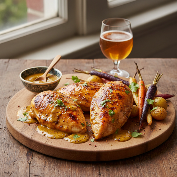 Savory Curry-Honey Mustard Chicken Breasts recipe