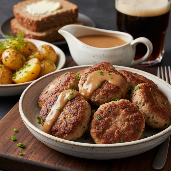 Savory Danish Style Meatballs recipe