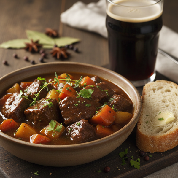 Savory Dark Beer Braised Beef Stew recipe