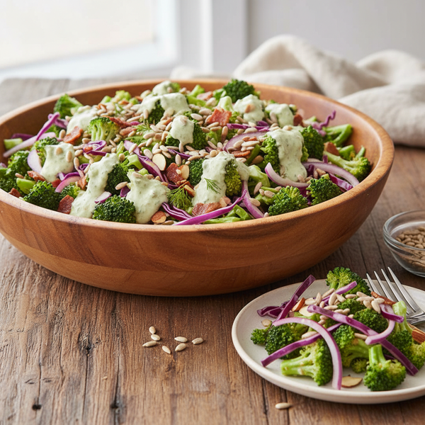 Savory Diabetic-Friendly Broccoli Crunch Salad recipe