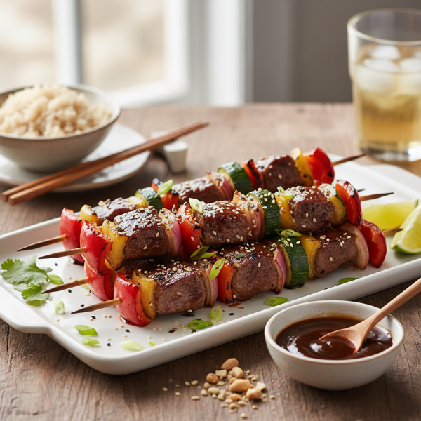 Savory Diabetic Beef Teriyaki Skewers recipe