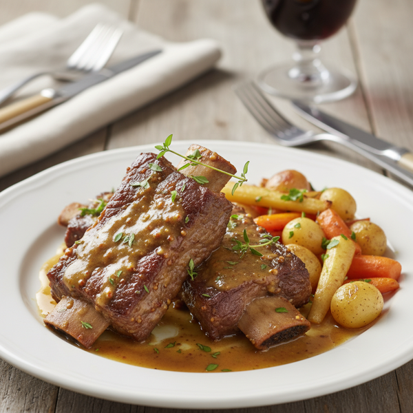 Savory Dijon-Braised Short Ribs recipe