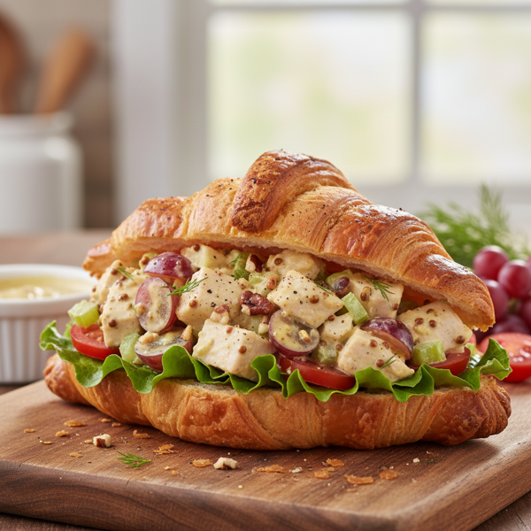 Savory Dijon Chicken Salad Croissant Delight recipe