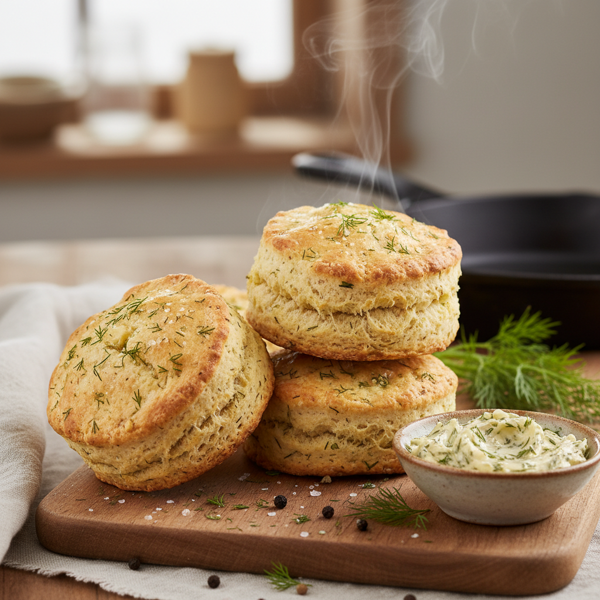 Savory Dill Butter Biscuits recipe