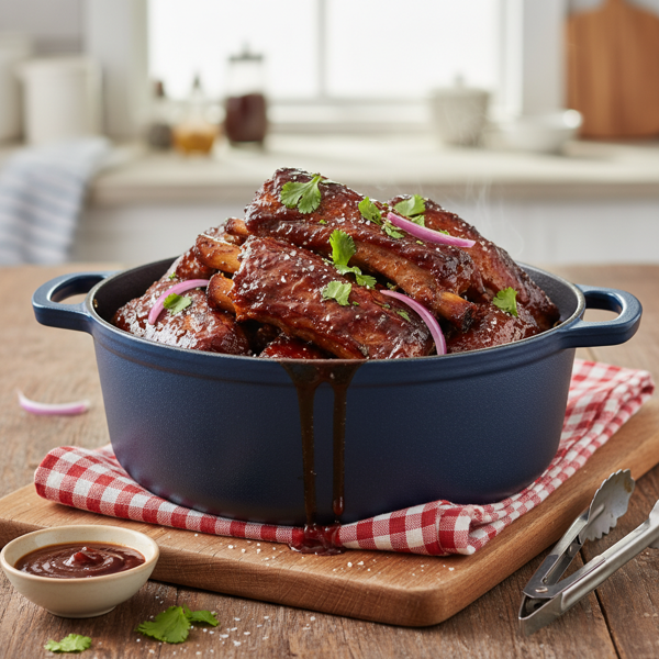 Savory Dutch Oven Barbecue Ribs recipe
