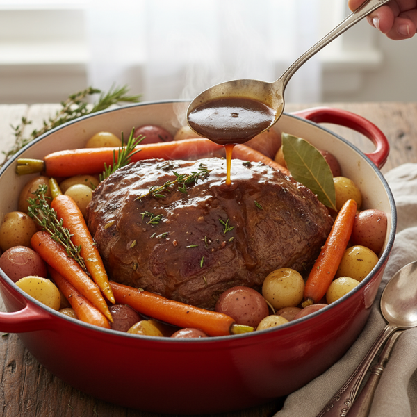 Savory Dutch Oven New England Pot Roast recipe