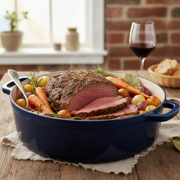 Savory Dutch Oven Roast Beef recipe