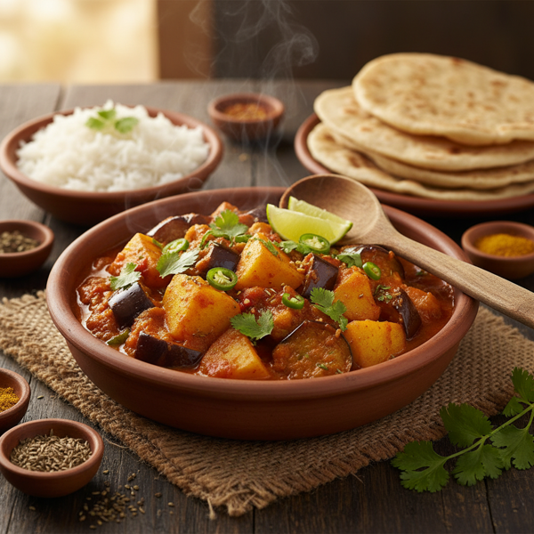 Savory East African Eggplant and Potato Stew recipe