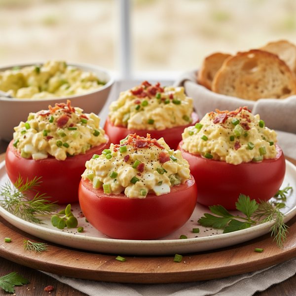 Savory Egg Salad Tomato Boats recipe
