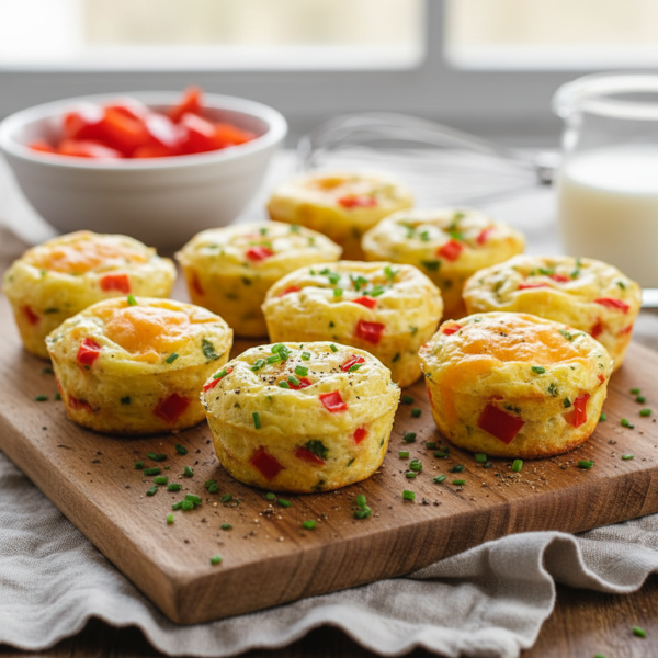 Savory Egg White and Red Pepper Bites recipe