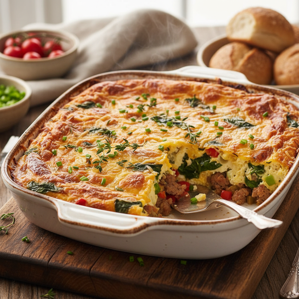 Savory Egg & Cheese Bake recipe