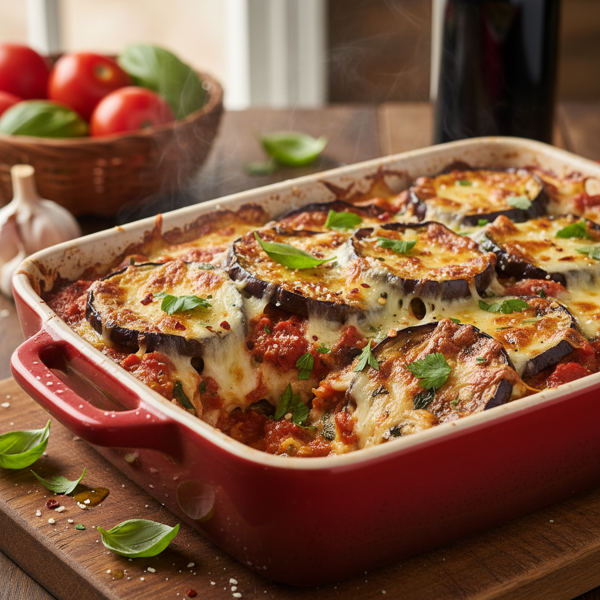 Savory Eggplant Parmesan Bake recipe