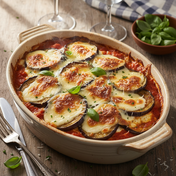 Savory Eggplant Parmigiana Delight recipe