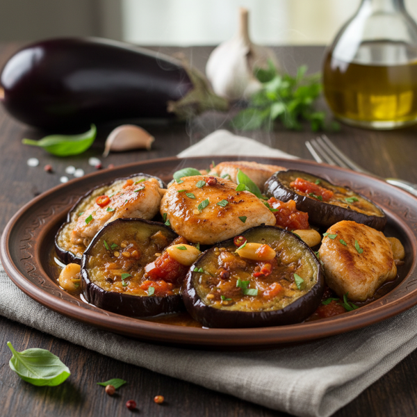 Savory Eggplant and Chicken Delight recipe