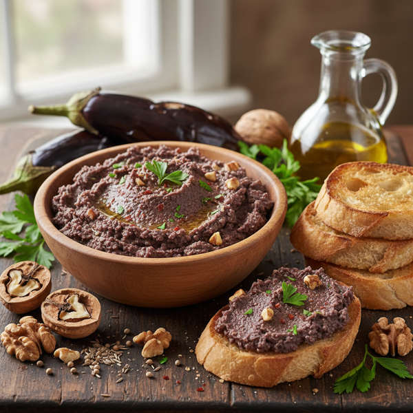 Savory Eggplant and Walnut Spread recipe