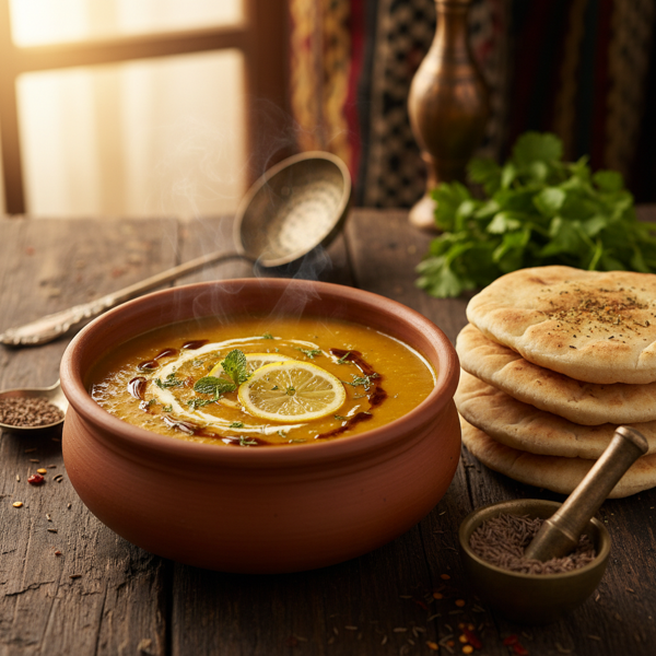 Savory Egyptian Lentil Soup recipe