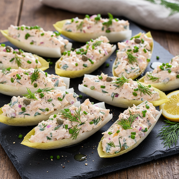 Savory Endive Boats with Creamy Smoked Salmon Filling recipe