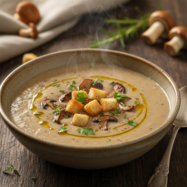 Savory Enriched Mushroom Cream Soup recipe