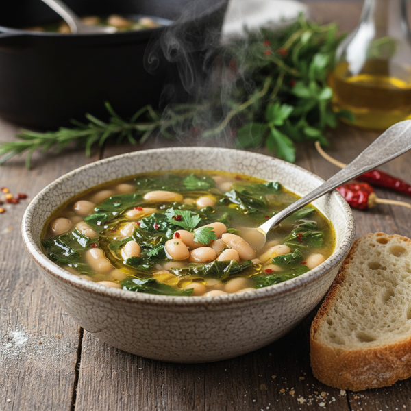 Savory Escarole and White Bean Soup recipe