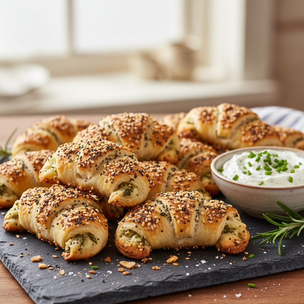 Savory Everything Bagel Rugelach recipe