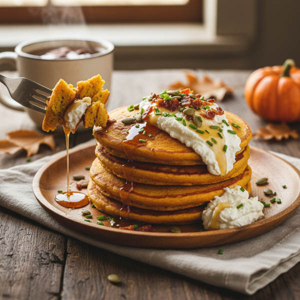 Savory Fall Pumpkin Pancakes recipe