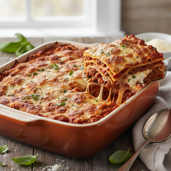 Savory Family-Style Lasagna recipe