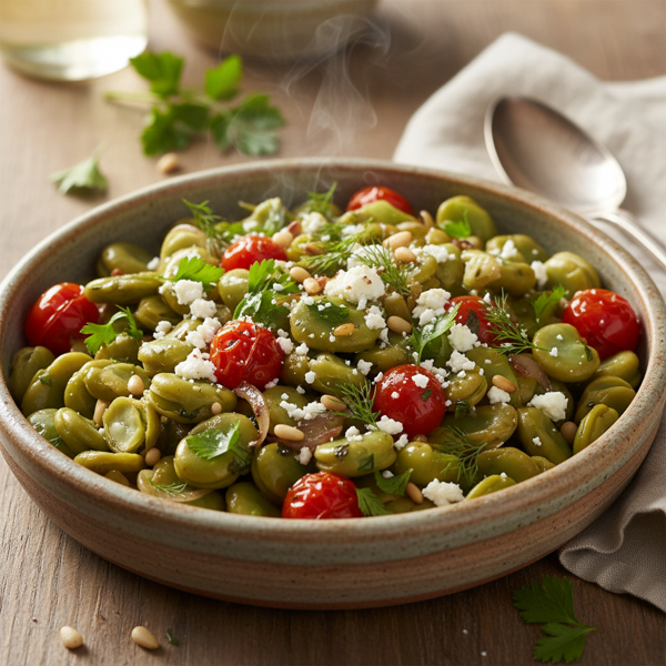 Savory Fava Bean Medley recipe