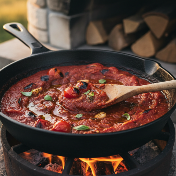 Savory Fire-Roasted Tomato Sauce recipe