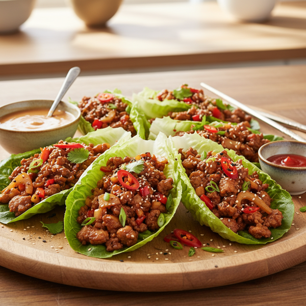 Savory Five-Spice Turkey Lettuce Wraps recipe