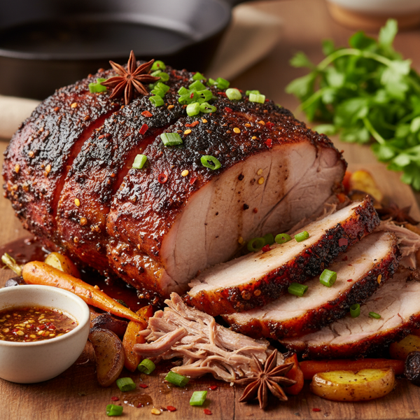 Savory Five Spice Pork Shoulder Roast recipe