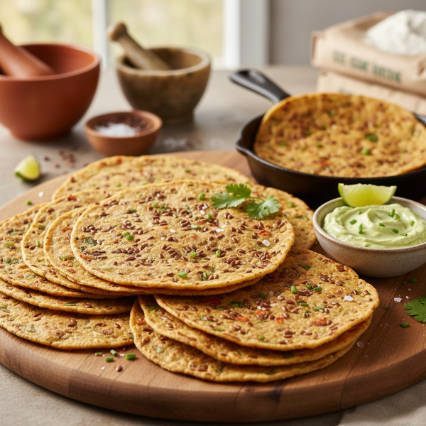 Savory Flaxseed Tortillas recipe