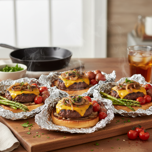 Savory Foil-Wrapped Hamburger Meal Packs recipe