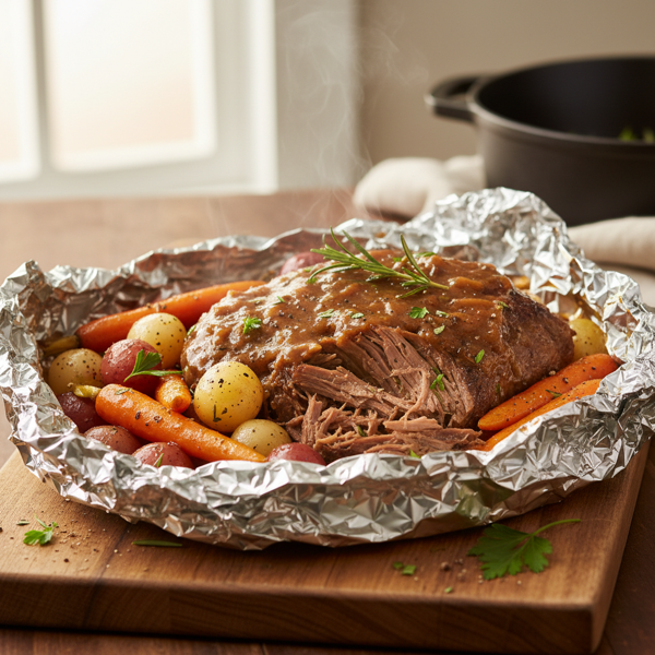 Savory Foil-Wrapped Pot Roast recipe
