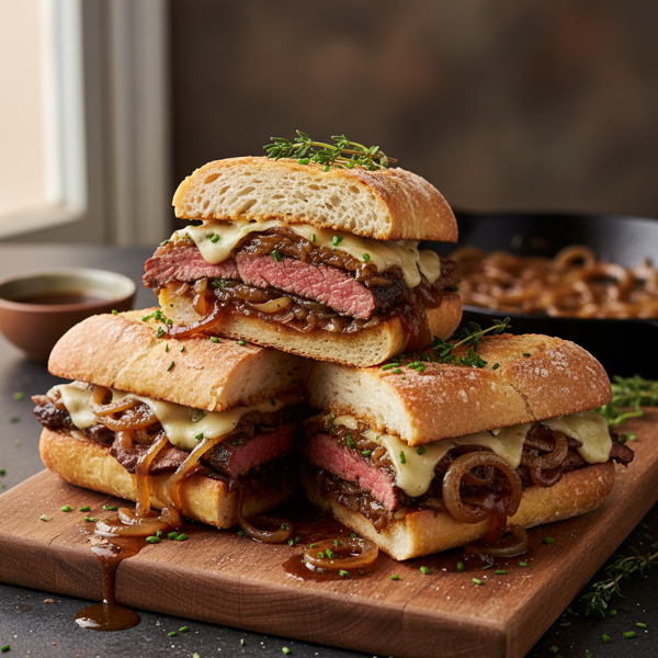 Savory French Onion Steak Sandwiches recipe