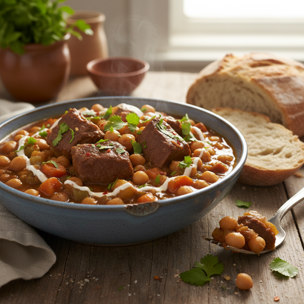 Savory Garbanzo & Beef Stew recipe