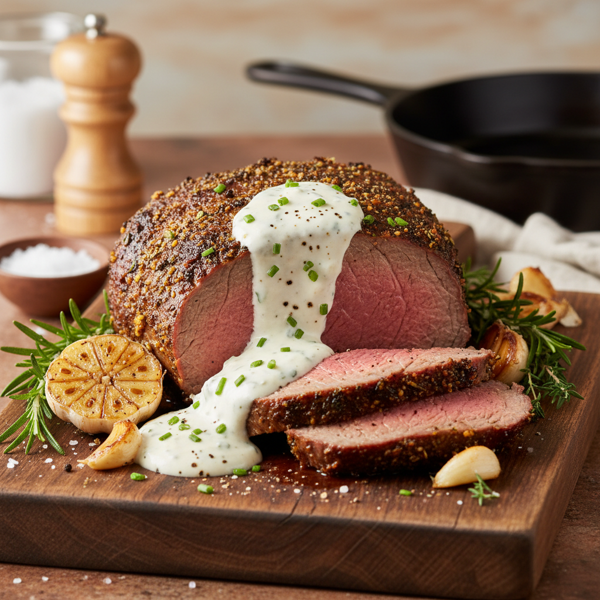Savory Garlic-Horseradish Sirloin Roast recipe