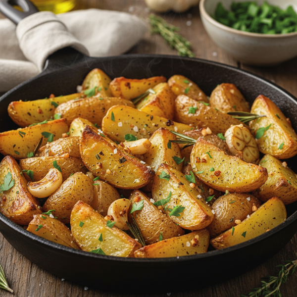 Savory Garlic-Infused Roasted Yukon Gold Potatoes recipe