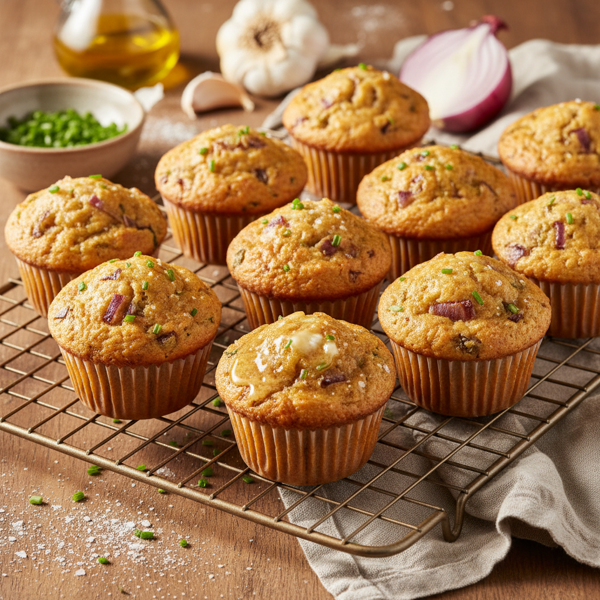 Savory Garlic-Onion Muffins recipe