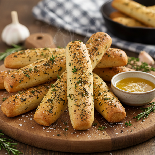 Savory Garlic Herb Breadsticks recipe