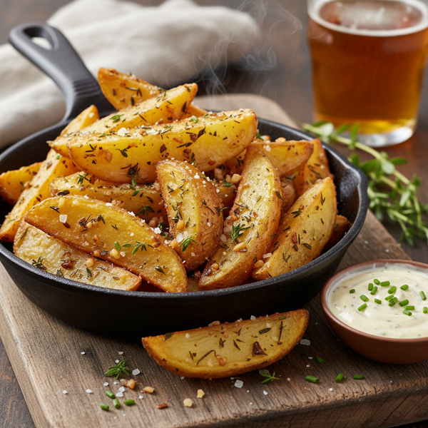 Savory Garlic Herb Oven Fries recipe