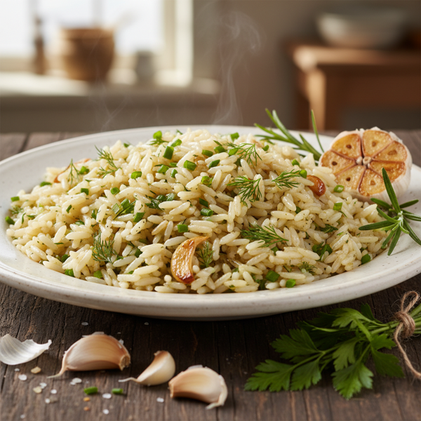 Savory Garlic Herb Rice recipe